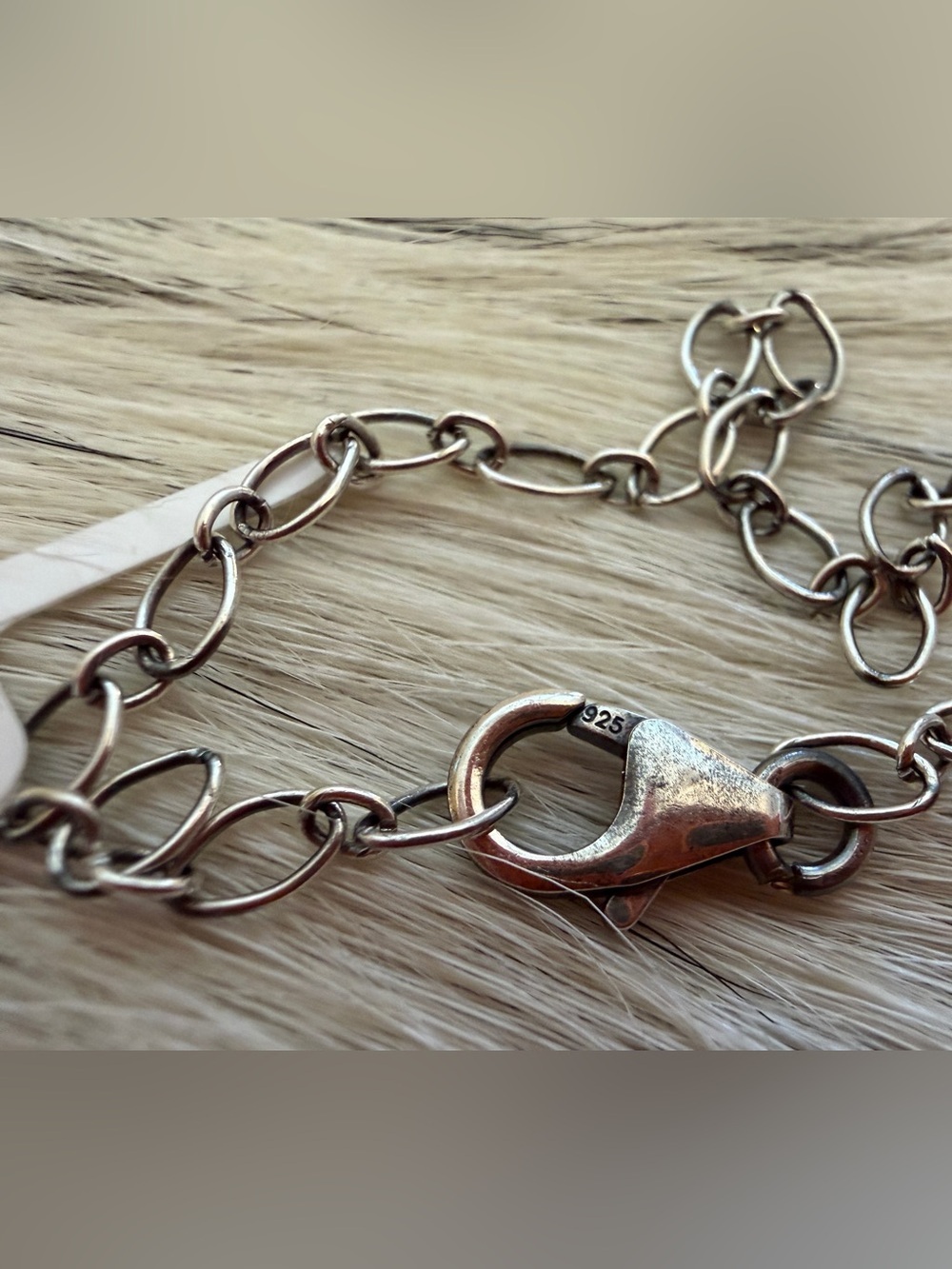 ❤️ Premium Black Jack Turquoise Lightning Brushed Sterling 925 ADJ Necklace 16g - Picture 10 of 15